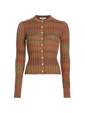 Re/Done Poor Boy Rib Wool Slim-Fit Cardigan Bayleaf Combo